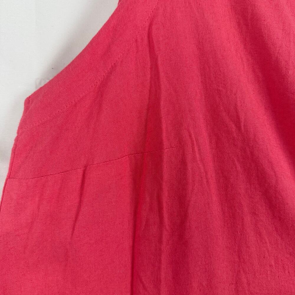A New Day Cotton Linen Blend Pink High Neck A Line Mini Shift Dress NWT Size XXL - Picture 7 of 13
